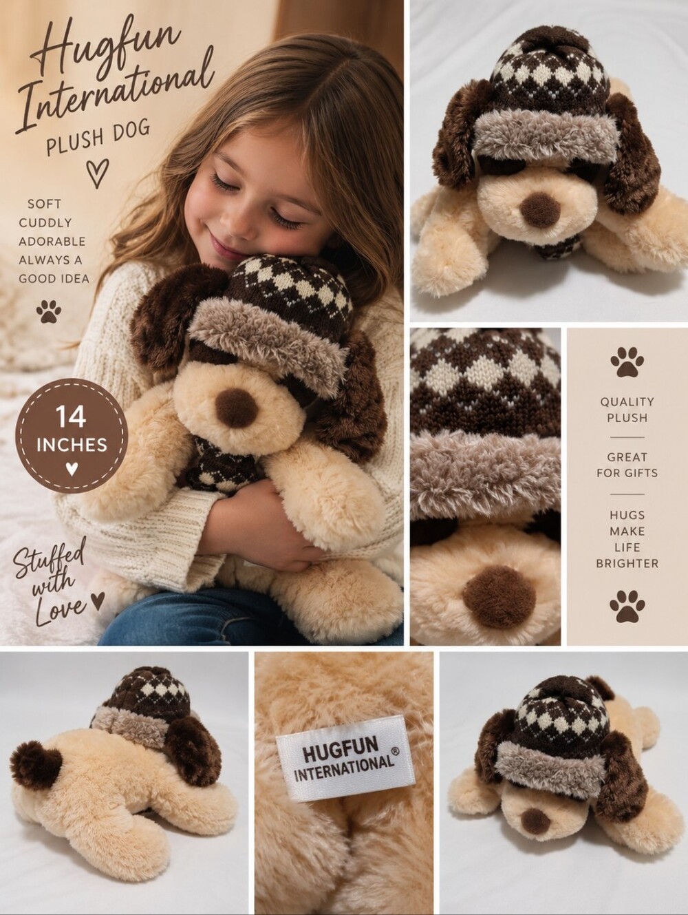 Hugfun international 14 inch plush dog #18